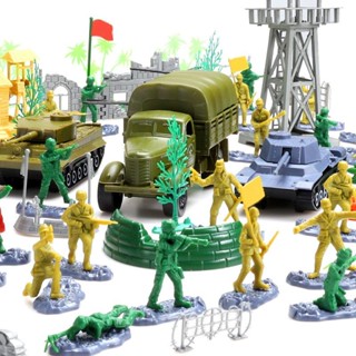 兵人模型 玩具 【93%好評率】JEU舊義兵人經典二戰八路軍小兵人套裝打仗士兵塑膠小軍人仔禮物