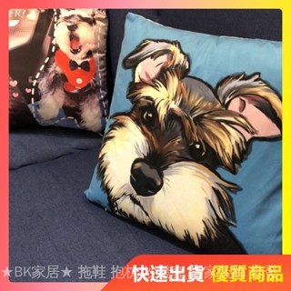 ❤沙發抱枕❤ 雪納瑞靠墊 抱枕 寵物狗靠墊 史納莎狗狗沙發靠墊 靠枕 靠墊 枕套 枕頭套 沙發枕頭 靠墊辦公室靠枕