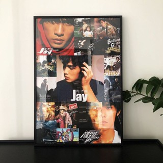臺灣限時低價💥 周傑倫掛畫JAY專輯明星宿舍音樂餐廳臥室床頭裝飾畫藝術海報壁畫