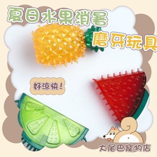 🚛隔日到貨【大尾巴】寵物來了 臺灣現貨 夏日水果消暑磨牙玩具 狗狗磨牙玩具 狗玩具 夏日冰棒 可裝水 塑膠