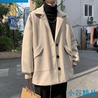 ✨紐智精品✨最新熱銷冬季高檔毛呢外套男韓版潮流日系炸街風衣緊身帥氣復古港風大衣男ABAB