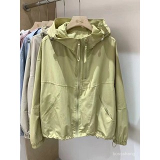 【夏季好物】❄️連帽短外套女韓版2025春夏新款雙拉鏈風衣小眾設計長袖寬鬆防曬服