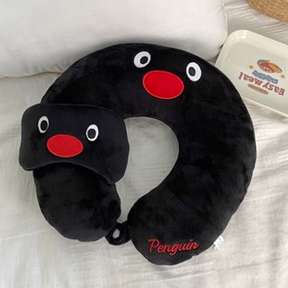 🌸臺灣下殺價🌸ins自製pingu企鵝午睡U型枕脖子靠枕旅行便攜睡覺掛脖護頸枕頭 ICVP