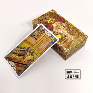 偉特塔羅牌卡英文 12*7黃金新藝術塔羅 Golden Art Nouveau Tarot 塔luo牌多趣美