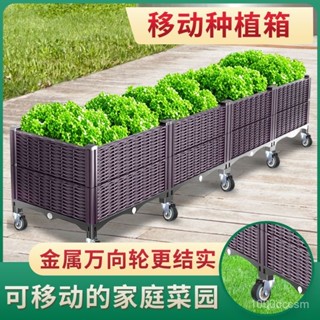 花箱 菜箱 帶輪種植箱種菜專用箱陽臺種菜盆移動花盆輪子家用蔬菜盆