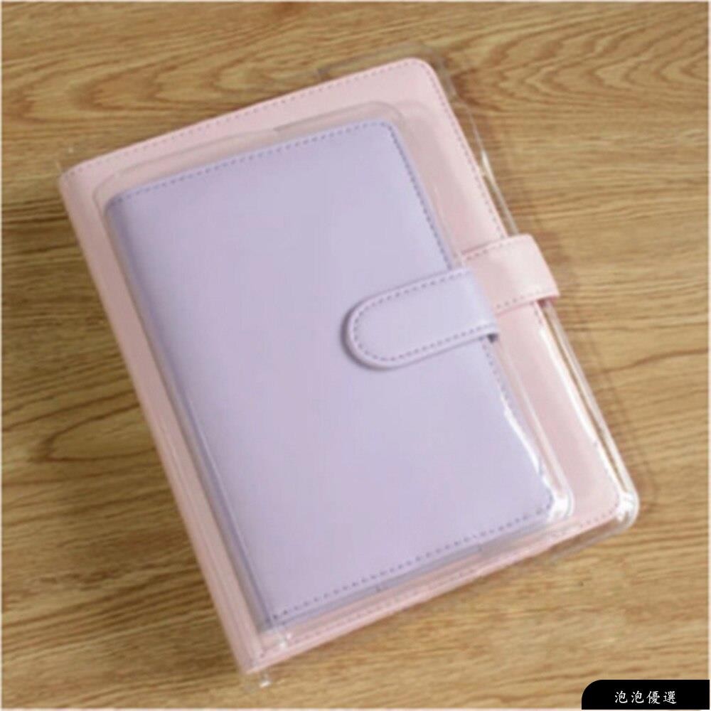 【免運】A5/ A6馬卡龍筆記本皮衣 活頁夾外套 保護套 防水書套 文具 筆記本保護套 透明皮衣
