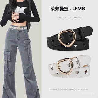 【熱銷新款】328皮帶女生 韓國皮帶 腰鍊 腰封 腰繩 心形皮帶百搭愛心簡約鏤空牛仔褲女士裝飾腰帶新款 牛仔褲皮帶