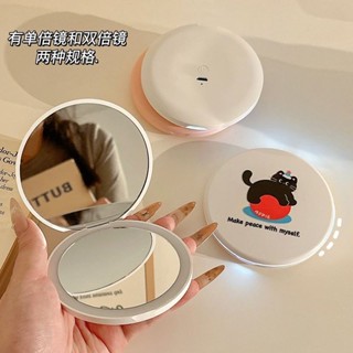 折疊隨身鏡子 手拿鏡 鏡面清晰 大/中/小 小鏡子 隨身鏡 鏡子化妝鏡 桌上鏡 立鏡 鏡子LED化妝鏡帶燈家用臥室桌面梳