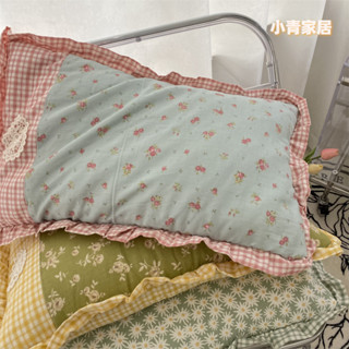 WJW 午睡枕ins韓式花邊小碎花蕎麥枕學生寢室單人小枕頭辦公室沙髮午睡枕 OKGI【V】