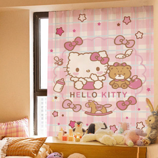 黏貼窗簾 免打孔窗簾 可愛凱蒂貓魔術貼窗簾可玉桂狗hello-kitty庫洛米少女心宿舍貼上