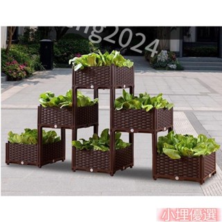 種植箱 種花 菜苗 頂樓 陽臺 烏龜 蔬菜 特大 種菜 長方形 花盆 組合式植盆 陽臺 樓頂種菜神器 家用花箱槽 種植盒