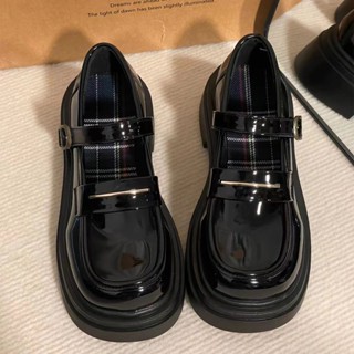 【熱賣優質品】法式一字扣瑪麗珍小皮鞋女春新款日係jk複古學院風單鞋厚底樂福鞋🌈臺灣出貨🚚工廠直銷🏭