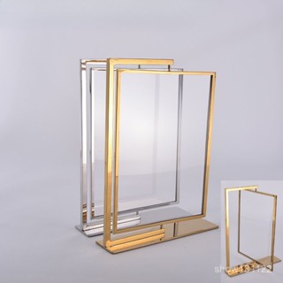 指示牌架 告示牌立牌 廣告立牌 不銹鋼廣告牌展示牌KT闆展架立式廣告牌展示架可旋轉廣告展架