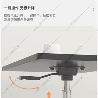 滑輪移動小桌子站立式工作臺可升降小型床邊桌筆記本電腦辦公書桌