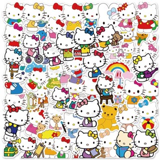 特惠熱賣·50張入 Hello Kitty 凱蒂貓 可愛卡通防水貼紙 行李箱貼紙 機車貼紙 筆電貼紙（4）