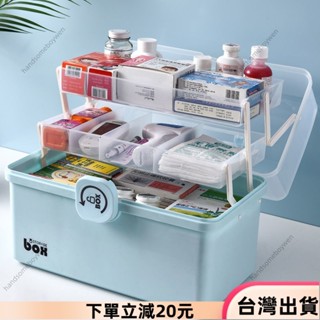 ✨限時特惠✨日式醫藥箱3層雙開翻蓋藥盒分層收納家用大容量醫療急救箱醫護箱多層藥品應急收納盒藥品收納箱家庭裝醫藥箱出診工具