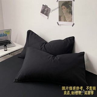 水洗棉枕套家用單人ins純色枕芯學生宿捨芯套子爆款一對枕頭套純棉全棉枕頭枕芯保護套隔離枕套 家用成人可水洗枕頭套 透氣枕