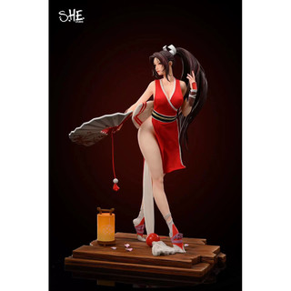 朝暮間 正品 SHE工作室 請賜教 站姿少女 不知火舞 模型gk限量雕像手辦