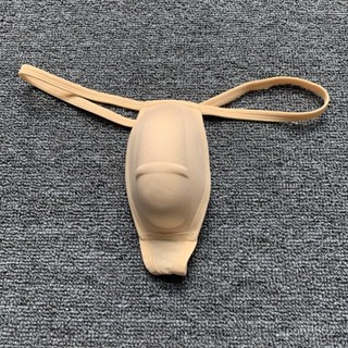 🔥熱銷中🔥男士罩杯丁字褲青年低腰3D立體激凸顯大內褲泳褲墊片護墊gay