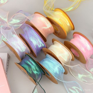 🌸桃園出貨🌸幻彩魚尾紗絲帶綁帶鮮花花束緞帶捲邊花藝彩帶diy花店包裝紙材料 JW07