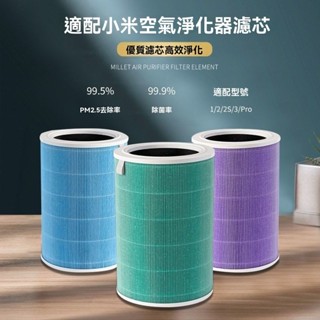 適配小米空氣濾芯1代/2代/2S/3代/PRO原廠晶片識別米家空氣凈化器濾芯 濾心 濾網 抗菌版 空氣淨化器 NAMP