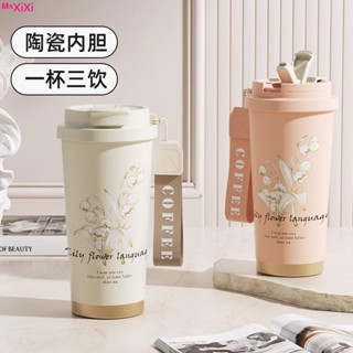 XiXi女生保溫杯內膽不鏽鋼飲水杯咖啡杯雙禮品陶瓷高顏值高檔國風經典時尚