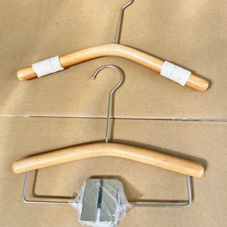 熱賣 兒童圓棒櫸木定製衣架童裝店一體防滑褲架服裝店小童實木專用衣掛77
