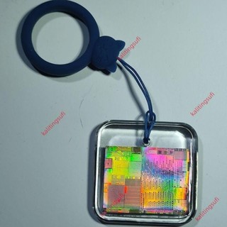 大促＃【精細工藝】CPU晶圓鑰匙扣 處理器 記憶體晶片滴膠擺飾 Intel AMD研究教學