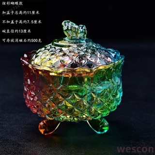 【WESCON萬視】天然白水晶碎石擺件消磁凈化器具玻璃碗手鏈飾品容器收納盒水晶碗 淨化盒 水晶消磁碗