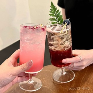 解憂雜貨鋪ins風直筒果汁杯玻璃杯咖啡廳奶茶冷飲杯鷄尾酒飲品杯飲料水杯子 水杯 馬克杯 創意水杯 搞怪啊水杯 生日禮物