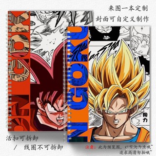 🔥臺灣-出貨🔥七龍珠漫畫版金屬活釦筆記本b5記事本a5英語a6橫線網格本封面定製