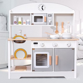 木質玩具 烤箱玩具 廚房玩具 廚房玩具組 模擬廚房 過家家玩具 木製迷你小廚房擺攤套餐兒童做飯玩具女孩過家家迷你廚房玩具