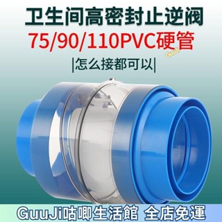 限時特賣🔥衛生間止逆閥浴室浴霸排風扇止迴閥75/110PVC管道逆止閥防反味閥PVC管道止迴閥 油煙機止迴閥 單向止煙