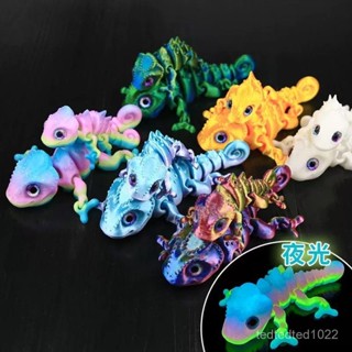 臺灣熱賣🔥【多彩選擇】3D列印磁吸變色龍蜥蜴全身關節可動模擬模型生日禮物玩具擺攤 R8HR