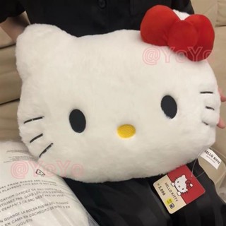 kitty抱枕🥰kitty可愛貓頭毛絨抱枕沙發床頭靠墊車載靠枕午睡枕頭生日禮物女 沙發抱枕 可愛靠枕 可愛枕頭 抱枕