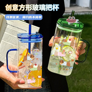【桃園出貨】馬克杯 咖啡杯 生日禮物 交換禮物 辦公室水杯 超大容量玻璃杯 學生高顔值ins水杯 家用耐高溫帶把手杯子