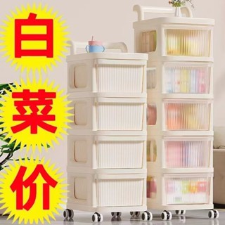 多樂🔥臺灣出貨✅儲物客廳收納置物架 加厚零食移動宿舍書本小推車 大容量收納推車 可移動置物架 多層儲物櫃 移動置物櫃