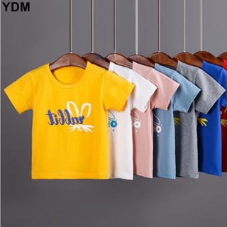 YDM 兒童短袖T恤純棉新款彈力女童男童批發上衣短袖潮女男夏夏季薄款