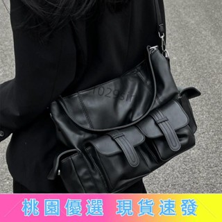 臺灣優選✨工裝機能風託特包 ins大容量簡約中性闇黑係單肩斜跨大包 防水多隔層斜挎大容量手提包託特包 手提斜挎包