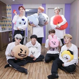 臺灣出貨💕 BTS防彈少年團BT21抱枕田柾國毛絨靠墊公仔汽車靠枕情人節禮物