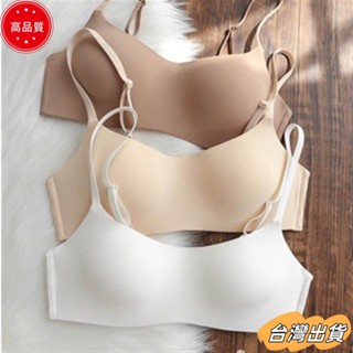 【限時特賣】無痕內衣女一片式半杯小胸集中爆乳光面薄款無鋼圈防下垂內衣胸罩sdaw