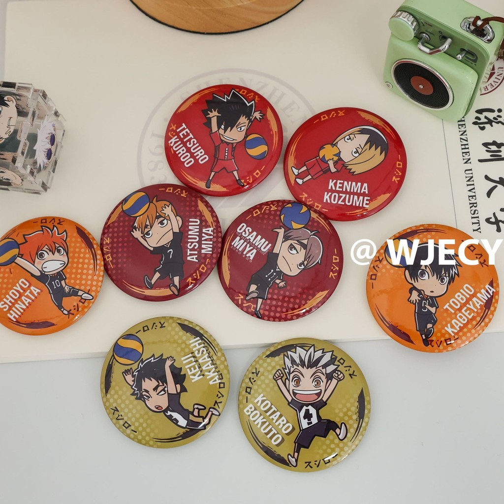 排球少年壽司郎♥排球少年日股散貨壽司郎聯名吧唧微章影山飛雄研磨木兔吧唧日向