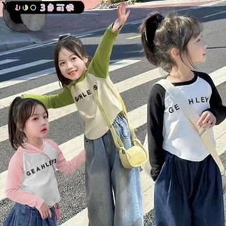 YDM 【80-140碼】兒童寬鬆上衣 童裝女 童裝男 長袖t恤 兒童打底衫 女童打底衫秋裝T恤長袖秋季
