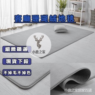 🔥桃園出貨 【升級加厚】ins風珊瑚絨地毯 純色地毯 床邊地墊 絨毛地墊 防滑地墊 床邊地毯 地毯地墊 簡約風地毯 客