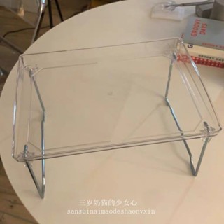 🔥掌櫃推薦🔥 懶人床上桌 可折疊床上桌ins懶人床上可折疊電腦桌化妝品桌面置物架學生宿舍寫字學習桌子