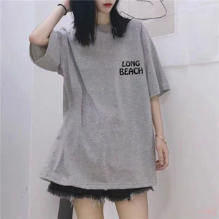 【2XL-8XL大尺碼】💕短袖t恤 大尺碼上衣 短袖上衣胖妹妹大碼300斤新款學院風寬鬆短袖T恤女夏季洋氣美式灰色上衣