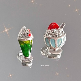 新品🍀臺灣出貨🍀【3472人收藏】[ 清涼一夏] 夏日蘇打冰飲 自製可愛夏天冰淇淋耳釘耳環耳釘