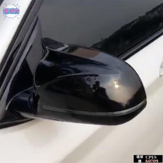 【環球購】BMW寶馬新老X5 E70 G05 F15改裝替換款亮黑碳纖維牛角後視鏡殼牛耳罩