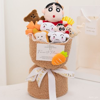🎀【畢業禮物】🎀【可愛掛件】小眾紀念畢業禮物博士帽蠟筆小新小新花束玩偶公仔成人禮閨蜜卡通 畢業花束