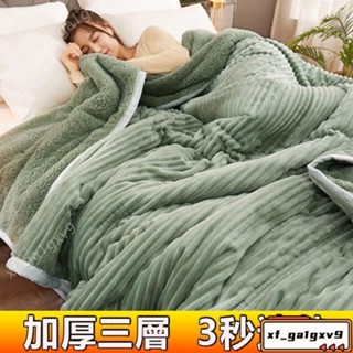 閃電發貨法蘭絨毛毯 羊羔絨毛毯 加厚三層毛毯被子 冬季珊瑚絨床單 宿舍學生毯子 蓋毯 午睡毯 雙人被 暖毯 保暖寶寶毯